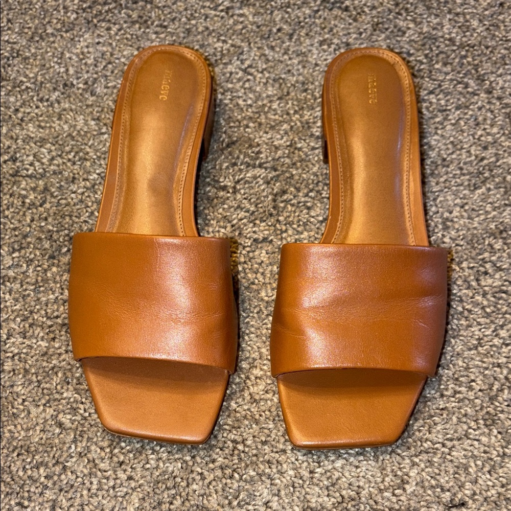 Coralie Mule Slide Sandal by Maeve by Anthropologie camel